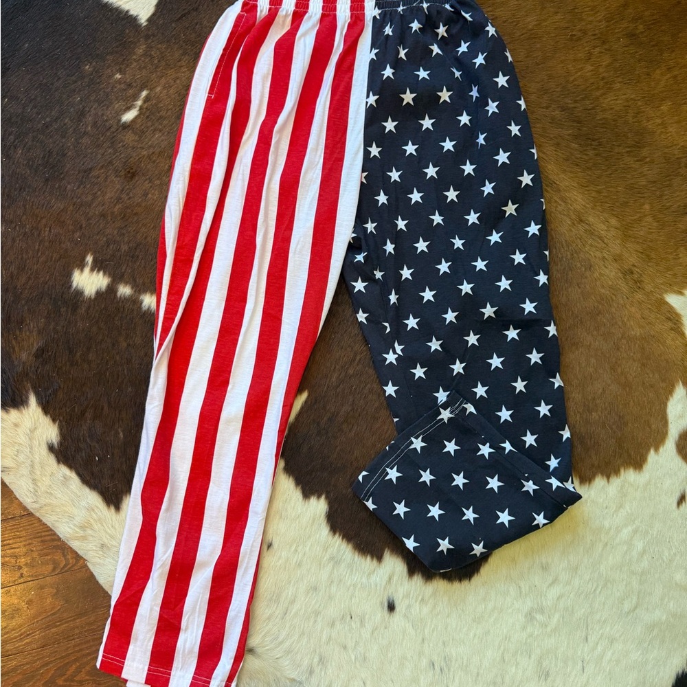 Red and Black Star Striped Pants